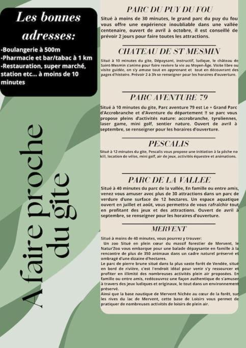 Vila La Longere Du Plessis Mornay, 30 Min Du Puy Du Fo, Wifi, Parking, Jardin La Foret-sur-Sevre Exteriér fotografie